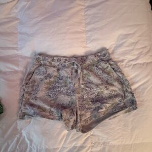 Old Navy Lavender Floral Drawstring Lounge Shorts